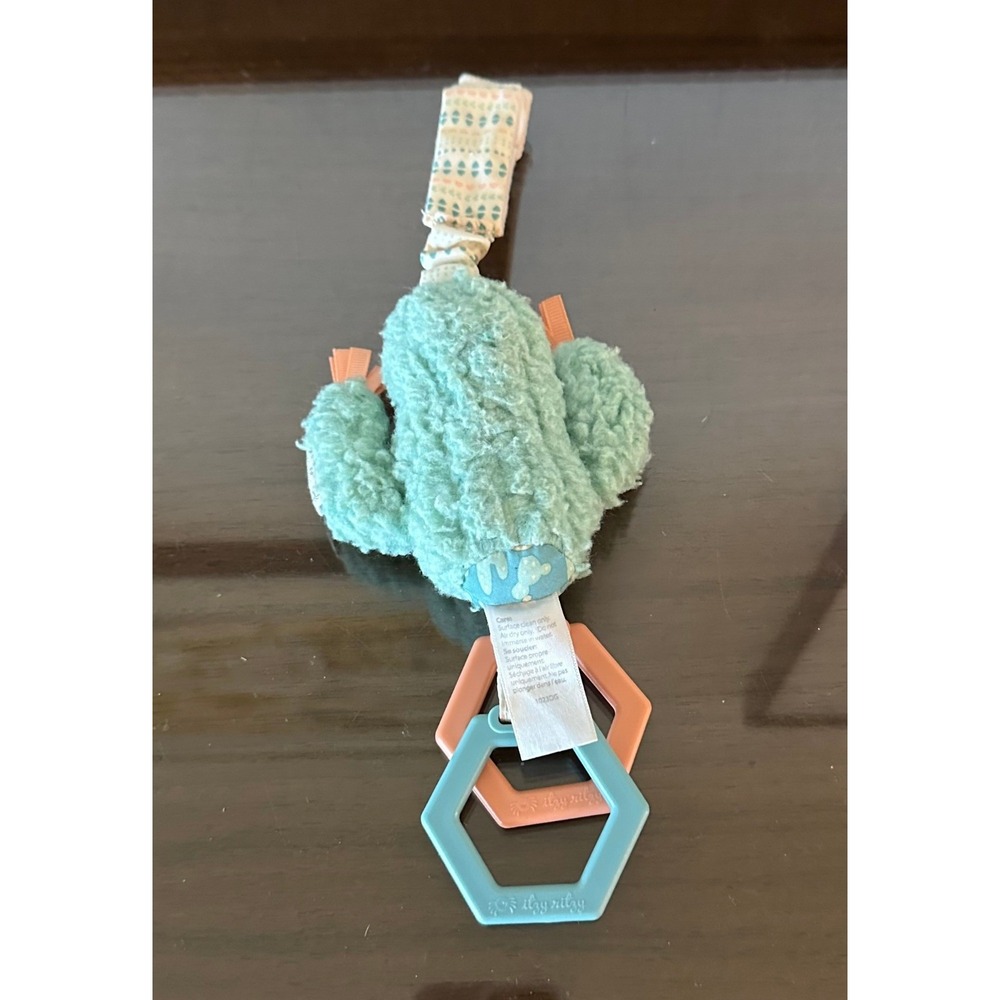 Itzy Ritzy Ritzy Jiggly Cactus Baby Activity Toy Teether Seafoam Green Plush
